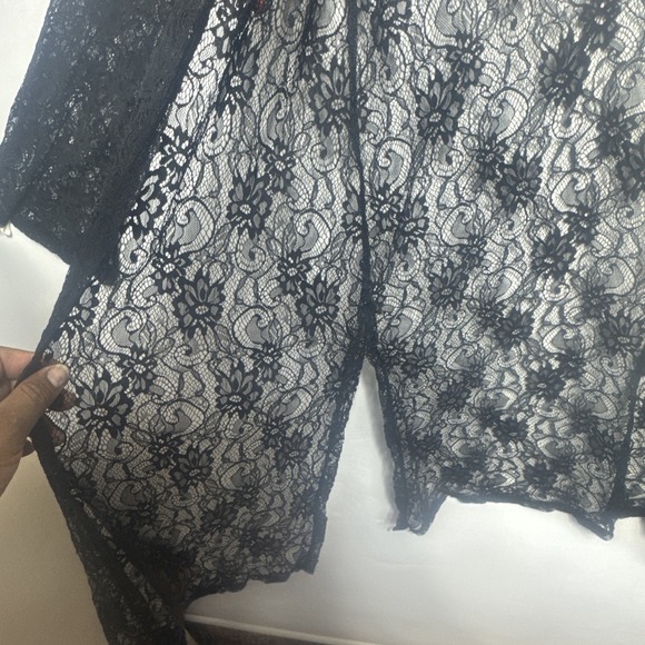 The Line of Style | Lace Cardigan With Rose Stitch Detail - Picture 10 of 12